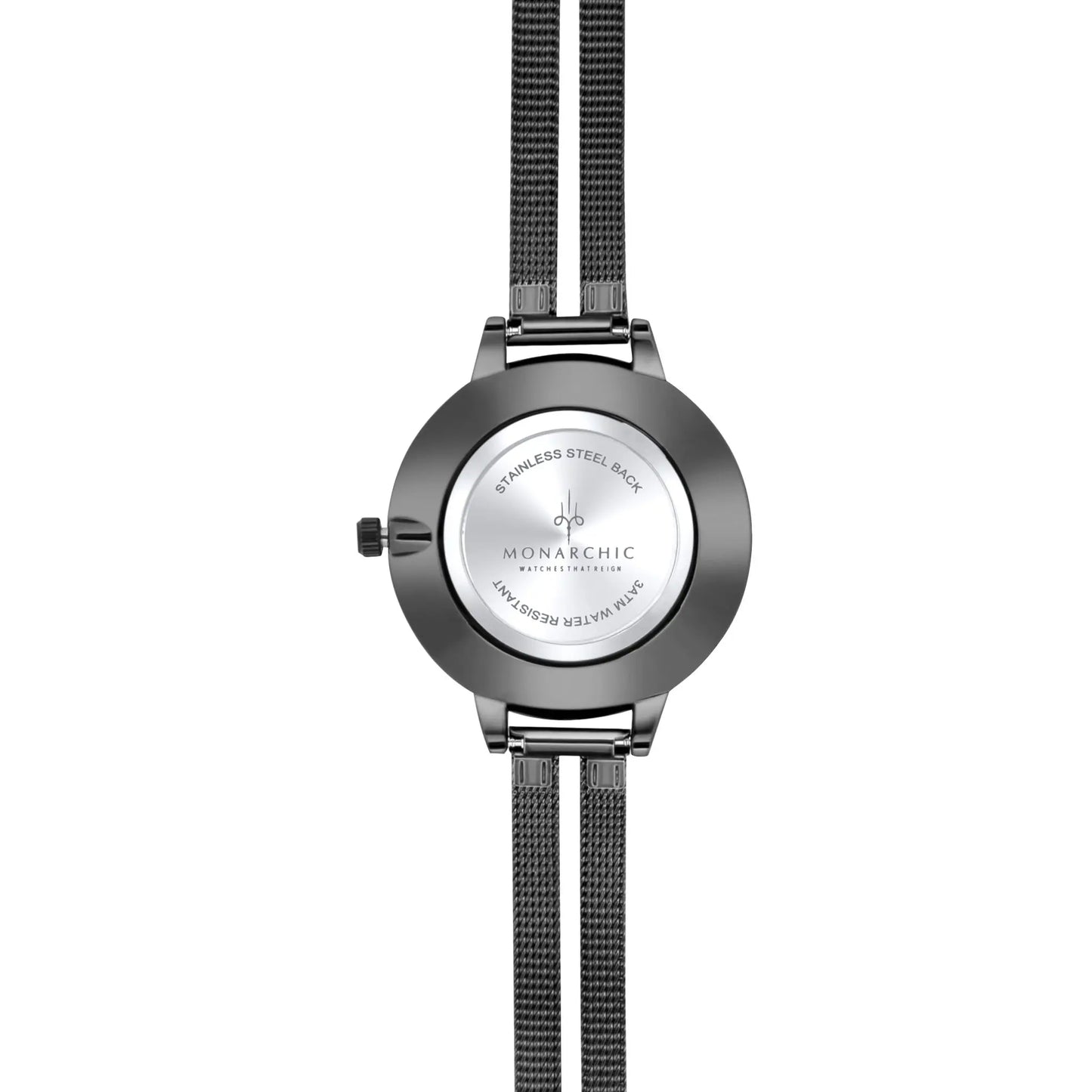 Monarchic® Watch - Cialani - Black and Gold women's watch with double band back view