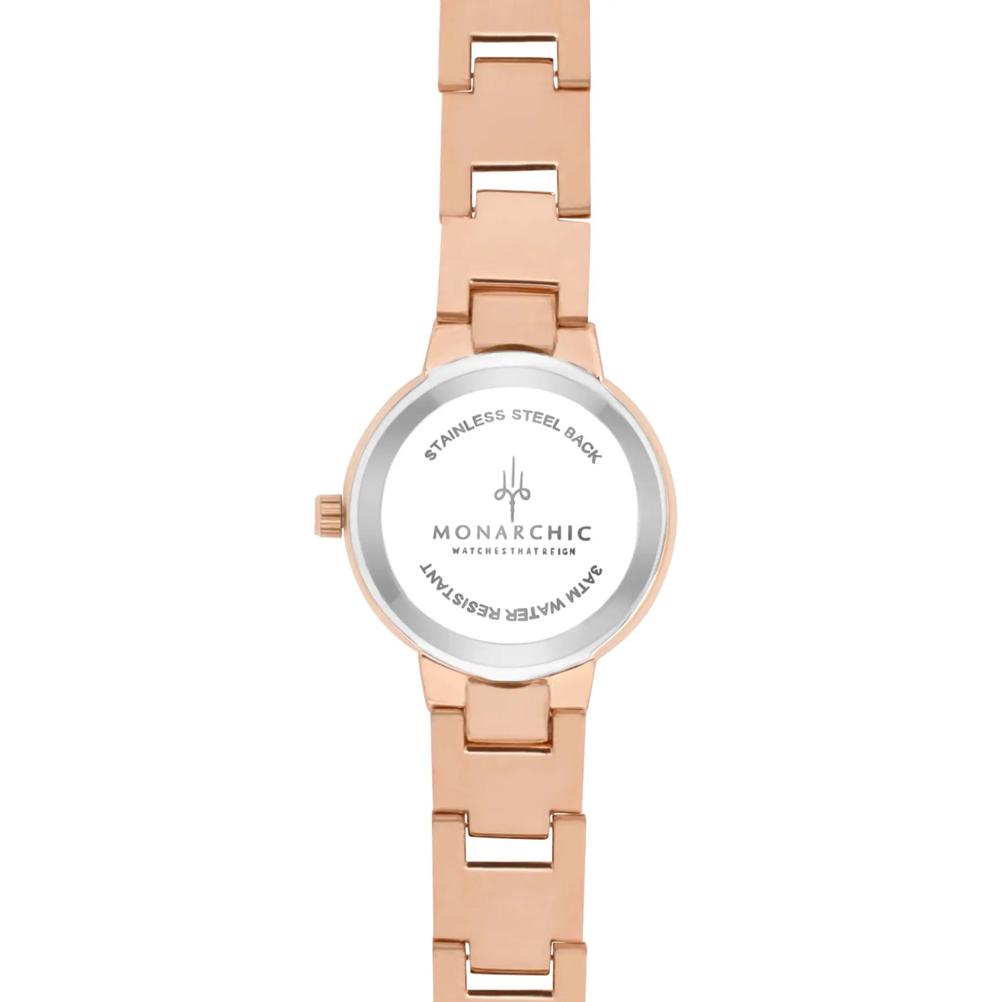 Monarchic® Watch - Cosmopolitan - Carrie Edition - Rose Gold link women's watch back view