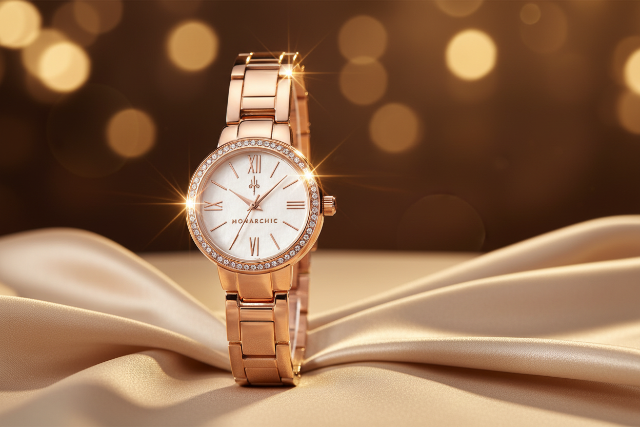 Cosmopolitan Carrie Rose Gold Watch Upright Editorial Hero Banner