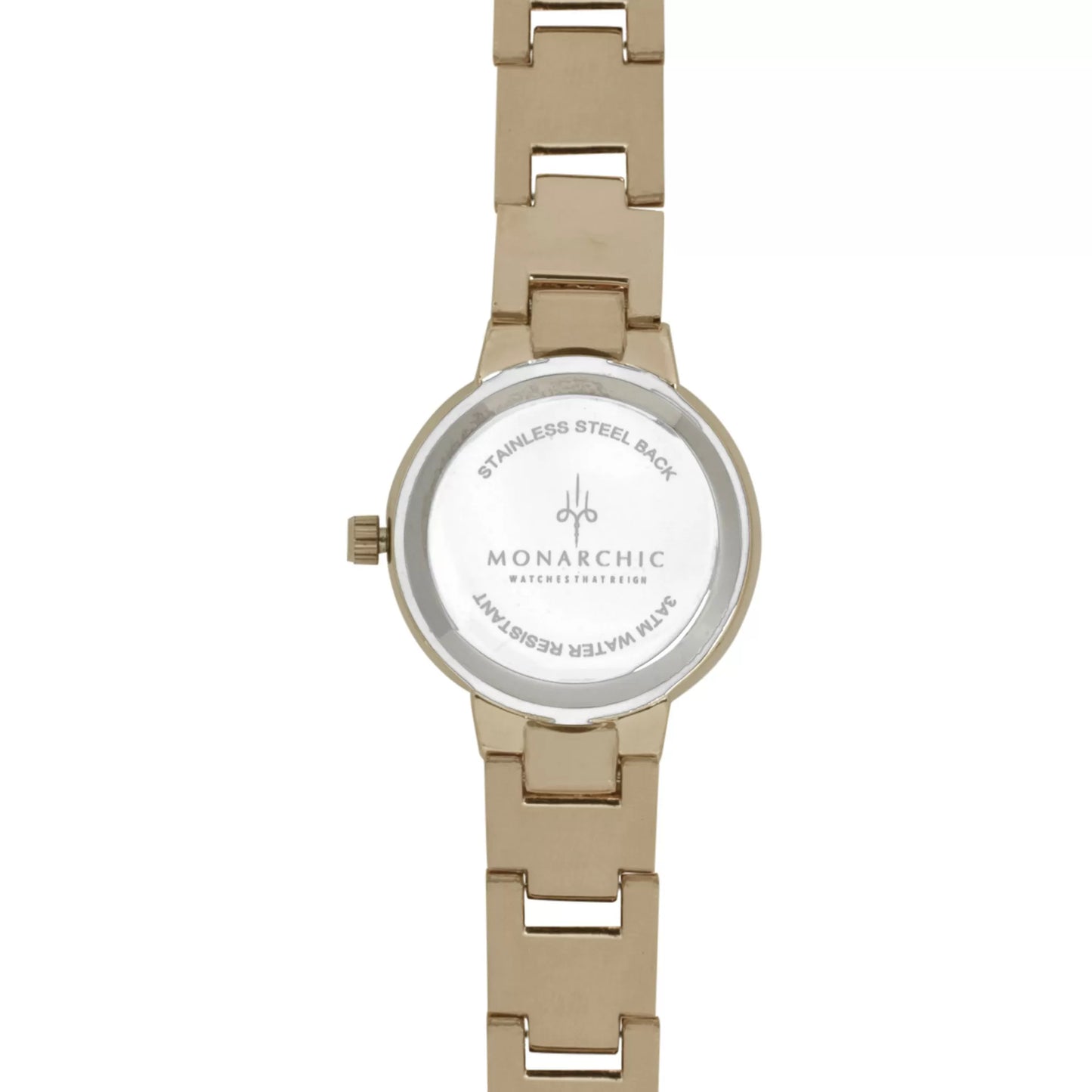 Monarchic® Watch - Cosmopolitan - Jackie Edition - Gold link watch back view