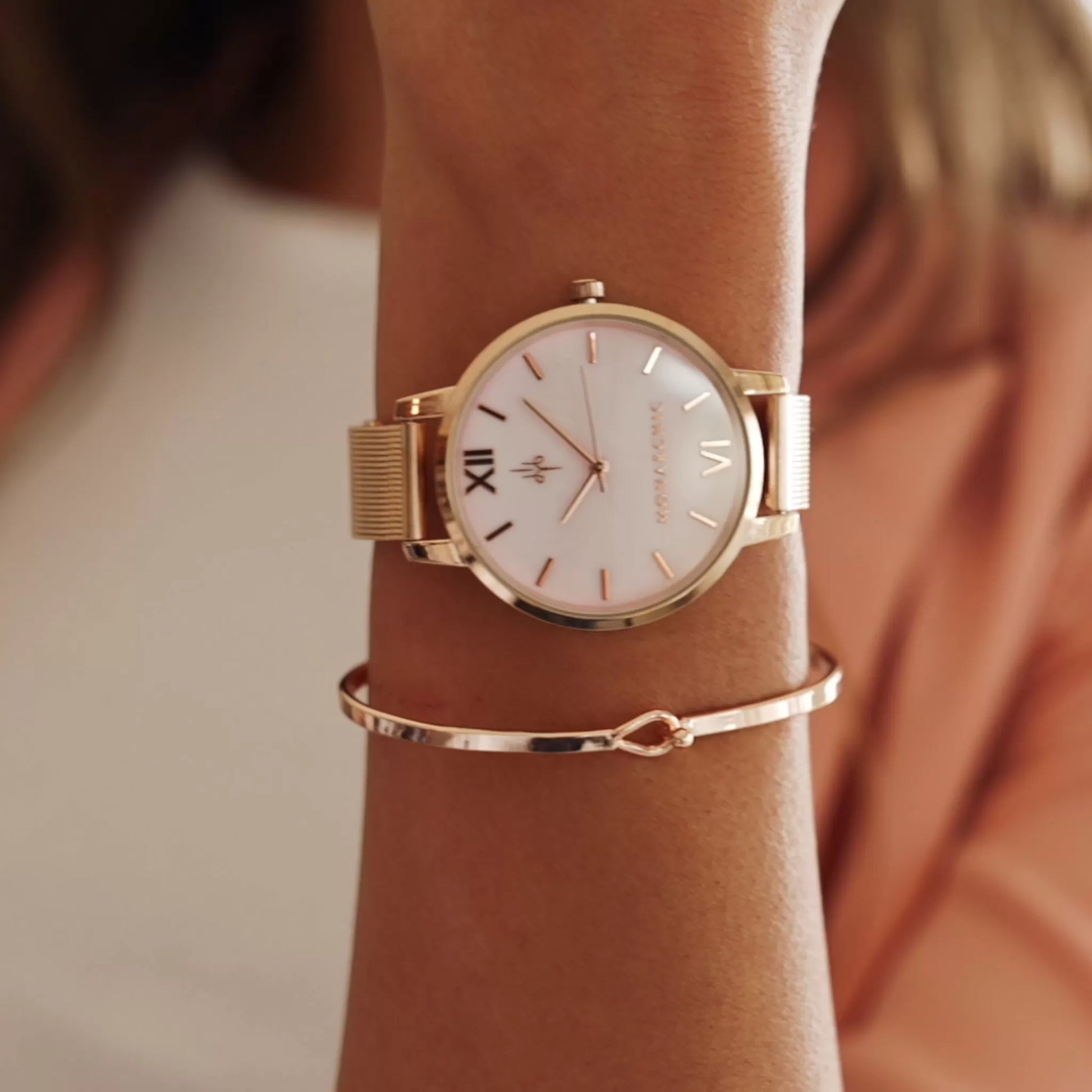 Kelly Rose Gold Mesh Watch